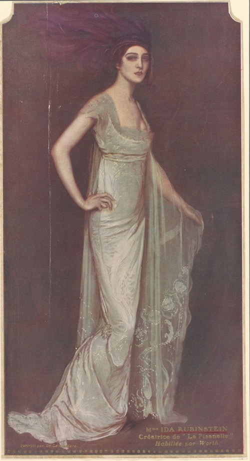 Reproduction of a painting of Ida Rubinstein as ‘La Pisanelle’, no. 7