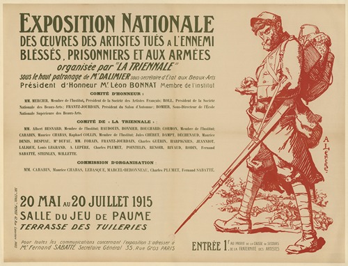 Exposition nationale des oeuvres d’artistes tués à l’ennemi, blessés, prisonniers