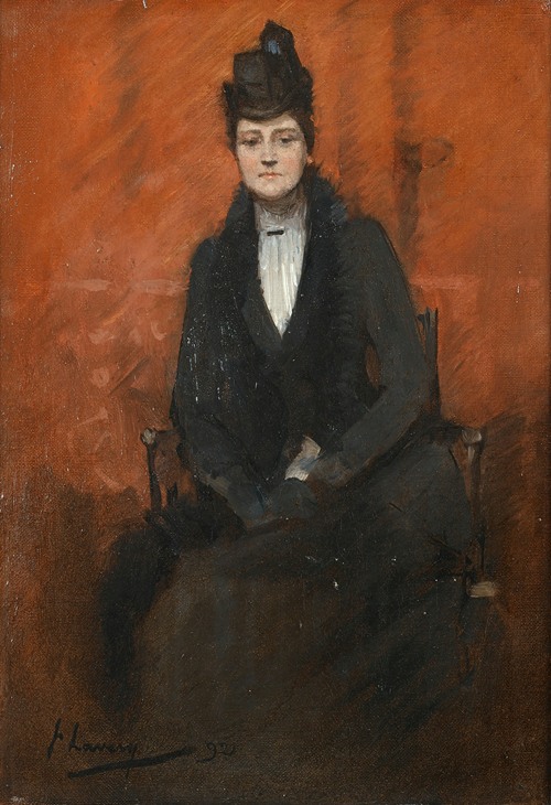 Mrs. Osler by Sir John Lavery - Artvee