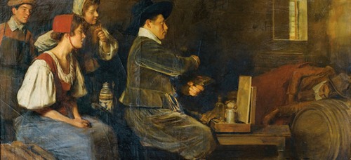 Autoportrait de l’artiste en train de peindre