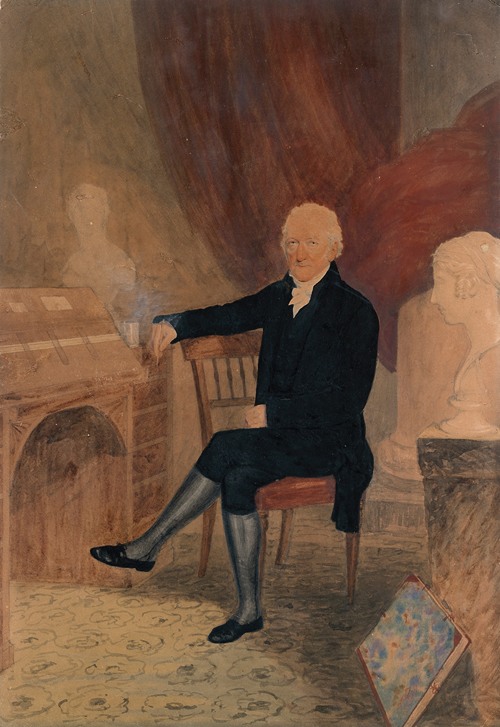 Charles Robertson (1760-1821), at his Miniature Painter’s Desk