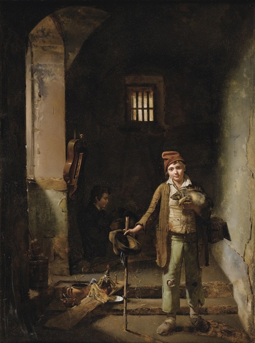 La chambre à coucher des petits savoyards ou Les petits montreurs de marmotte