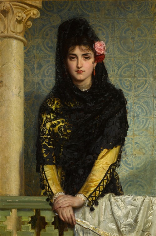 A Spanish rose by John Bagnold Burgess - Artvee