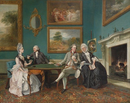 The Dutton Family in the Drawing Room of Sherborne Park, Gloucestershire