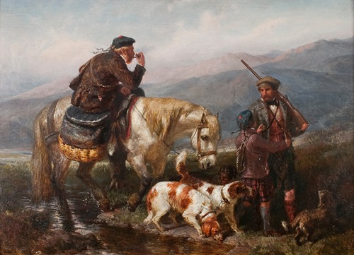 Sportsmen by a River