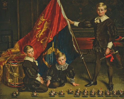 The March Past; Howard, Alan and Nairne, sons of Alfred Reynolds, Esq.