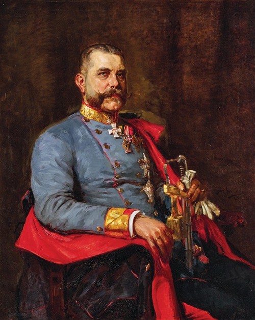Portrait of town major field-marshal lieutenant Ludwig Reitz-Brachelli (1854-1937)