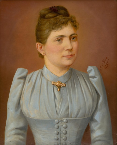 Portrait of a Woman in a Pale Dress
