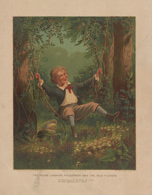 The young laughing philosopher amid the wild flowers