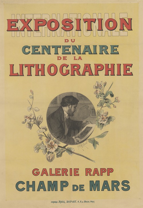 Exposition Internationale du Centenaire de la lithographie. Galerie Rapp, Champ de Mars