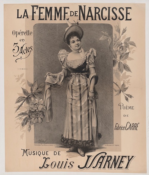 La Femme de Narcisse, opérette en trois actes, poème de Fabrice Carré, musique de Louis Varney