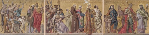 La Foi entraînant Clovis suivi de la reine et de ses enfants puis de divers saints et guerriers 3
