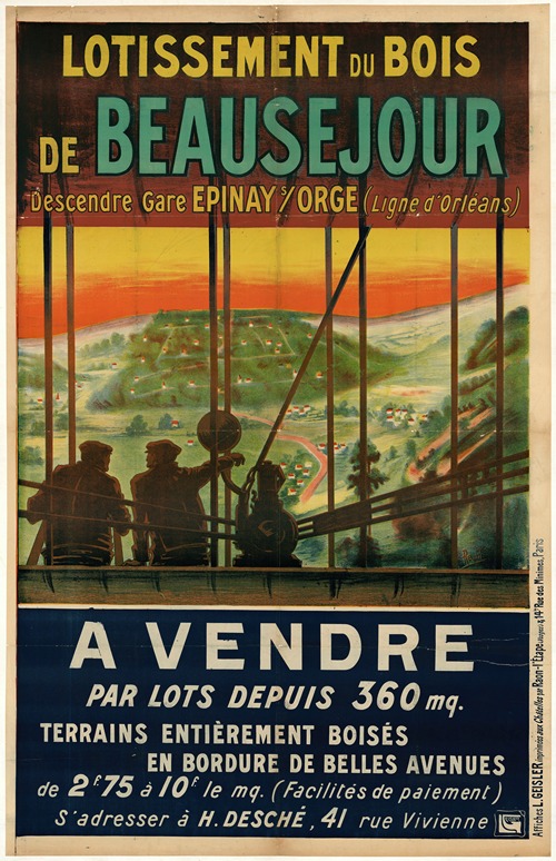 Lotissement du Bois de Beauséjour. Descendre gare Epinay – Orge (ligne d’Orléans)