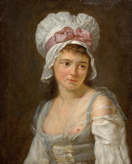 Portrait of a woman with a white headscarf