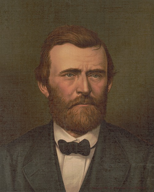Ulysses S. Grant, bust portrait, facing right, wearing suit