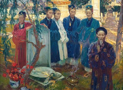 Commémoration à la stèle d’un lettré, Tonkin (Commemoration at the Stele of a Scholar, Tonkin)