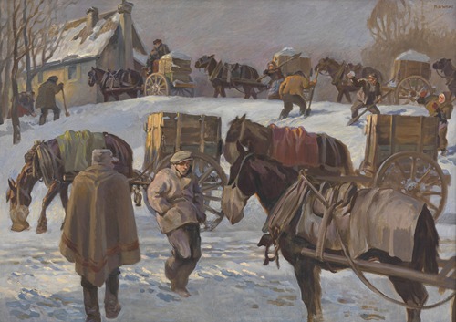 Die letzten Cabskutscher bei der Schneeabfuhr