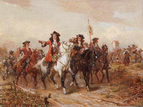 Marlborough und Prinz Ruprecht bei der Heeresinspektion