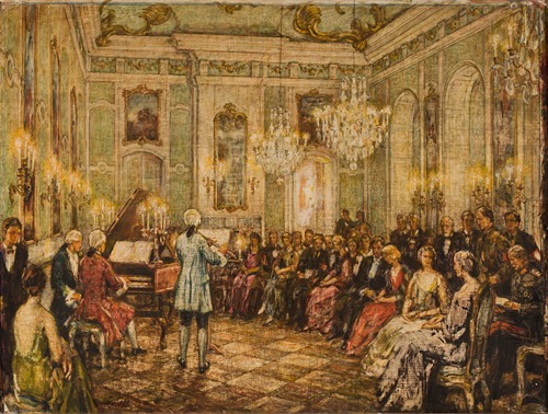 Concert in a palace interior