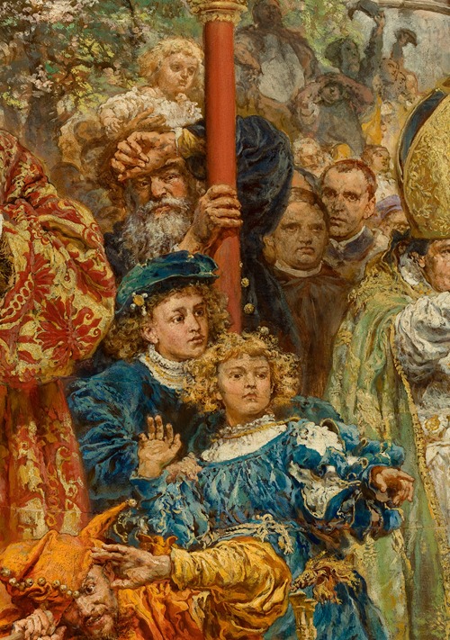 Hanging of the Sigismund bell at the Cathedral Tower in 1521 in Kraków