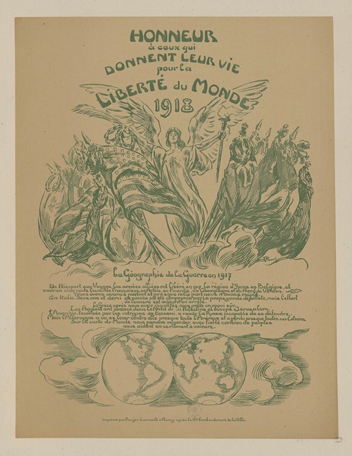 Honneur à ceux qui donnent leur vie pour la liberté du monde, 1918. La géographie de la guerre