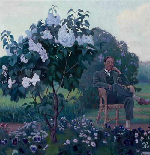 Portrait of a man in the garden