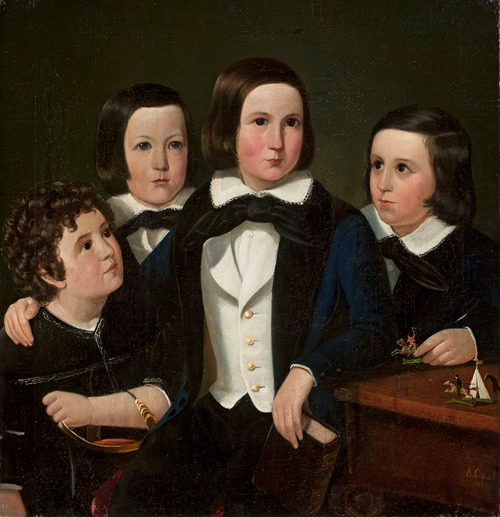 Collective portrait of the Eggel brothers (Herman, Franz, August and Edgar)