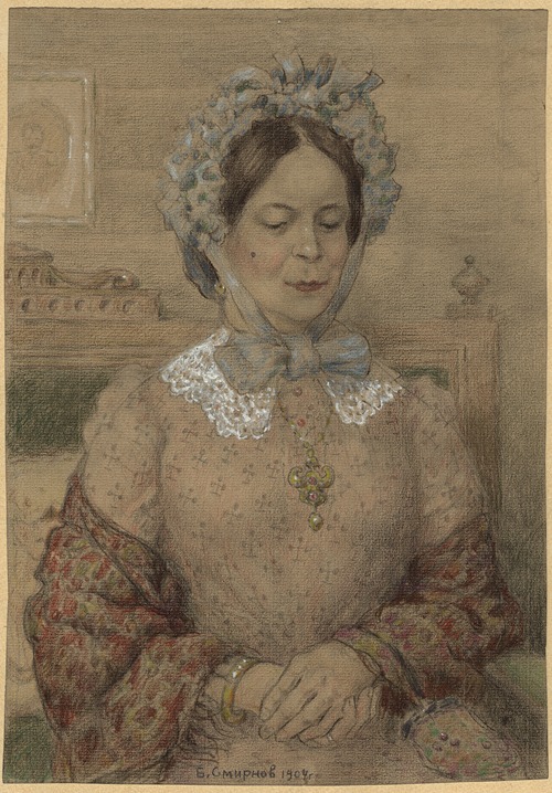 A Fashion-Plate from Irkutsk. Posing Was the Wife of a Justiciary Who Hosted a Group of Lovers of Drawing.