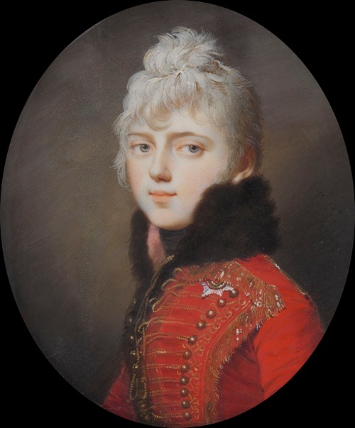 Adam Karol, Prince of Württemberg (1792–1847) in the uniform of the Imperial Guard Hussars of Alexander I Romanov