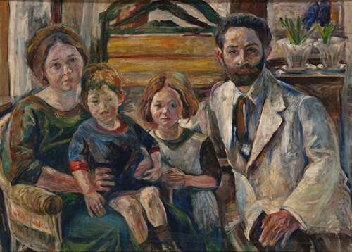 Portret krytyka sztuki Hakona (Henryka Kohna) z rodziną