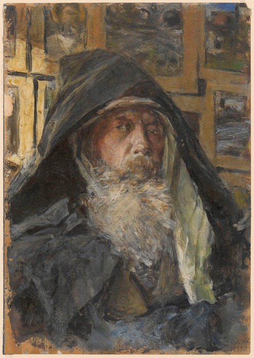 Self-portrait in hood