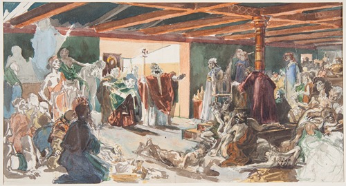 Sketch for the painting ‘Pope Leo the Great before Attila the Hun’
