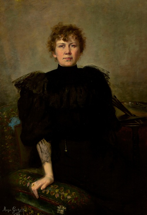 Self-portrait with palette