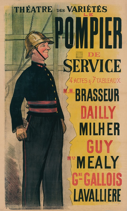 Theatre Des Varietes Le Pompier De Service 4 Actes & 7 Tableaux