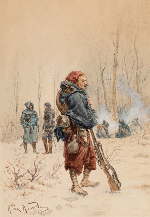 French soldiers in camp