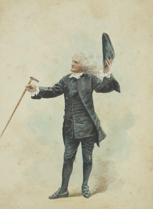 Joseph Jefferson as Dr. Pangloss in the play Heir-at-Law