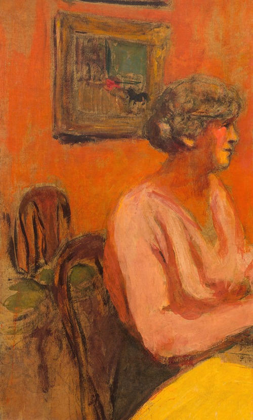 Lucie Hessel dans la salle à manger rue de Naples