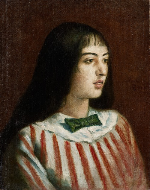 Jeune femme au nœud papillon