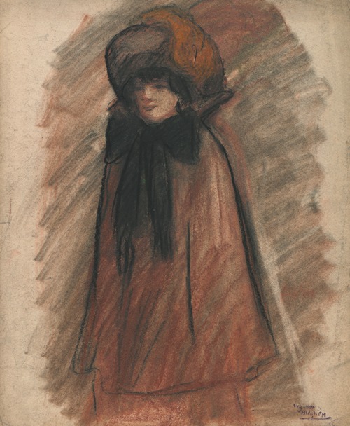 Augustine Pautre in winterkledij