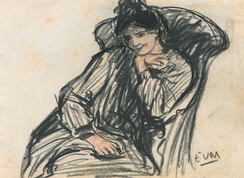 Zittende dame
