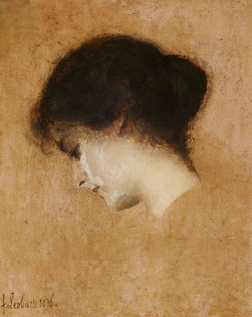 Bildnis einer Dame im Profil – wohl Eleonora Duse