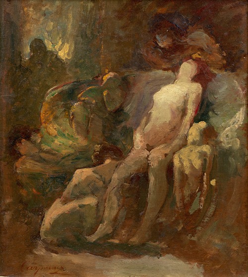 L’ Accouchement (femme nue assise)
