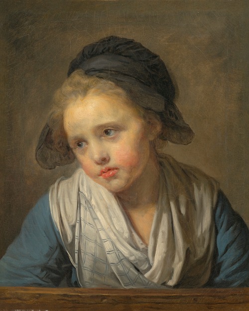 A girl at a parapet