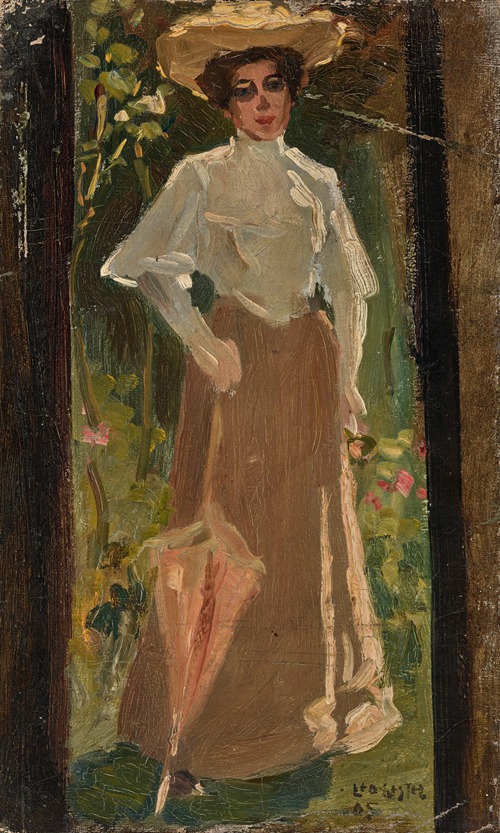 Dame met parasol