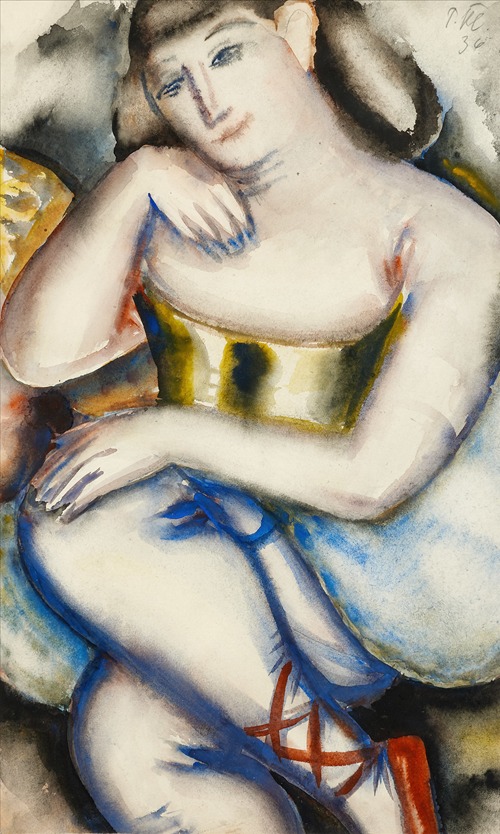 Danseuse dans sa loge