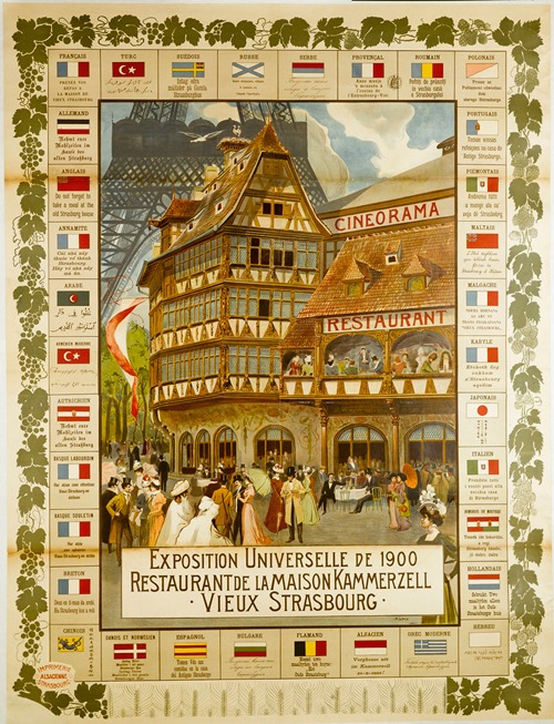 Exposition Universelle De 1900 Restaurant De La Maison Kammerzell. Vieux Strasbourg