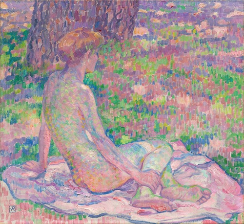 Baigneuse assise