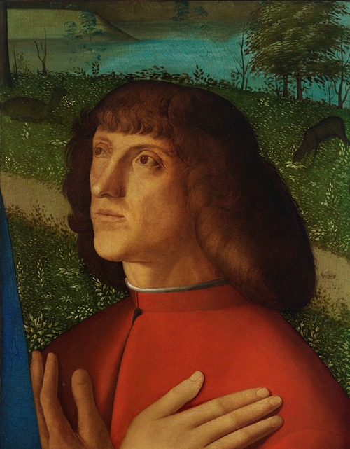 Portrait of a kneeling donor