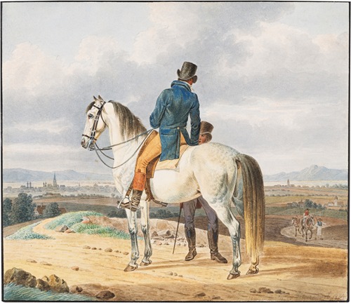 Reiter auf Schimmel