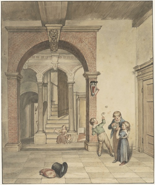 Raadhuis (Prinsenhof), voorhuis en trap
